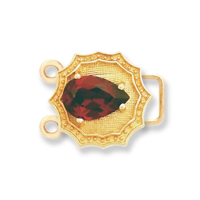 CL012 14kt Yellow Gold Garnet top