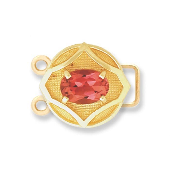 CL013 14kt Yellow Gold Pink Tourmaline top