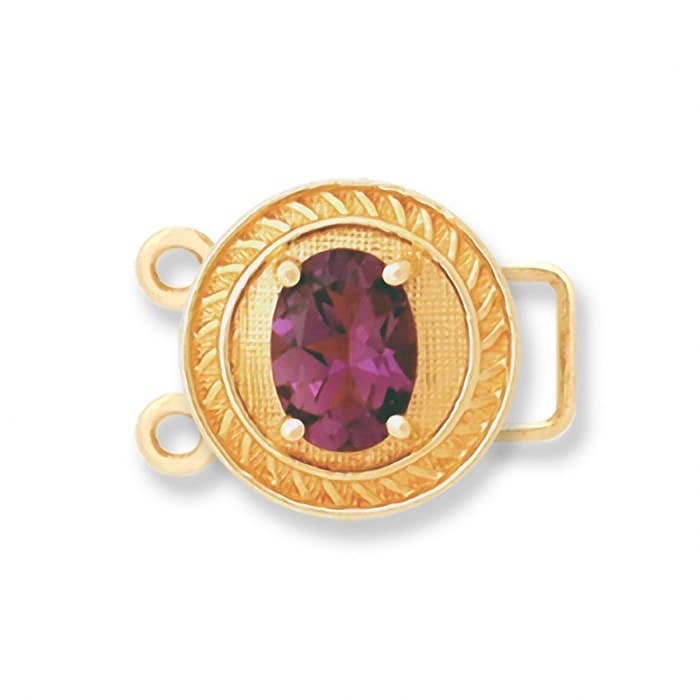 CL014 14kt Yellow Gold Amethyst top