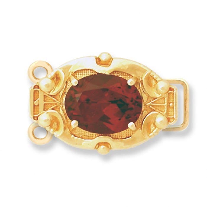 CL045 14kt Yellow Gold Garnet top