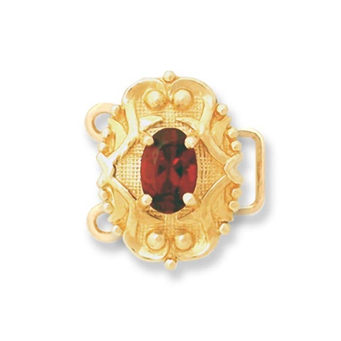 CL063 14kt Yellow Gold Garnet top