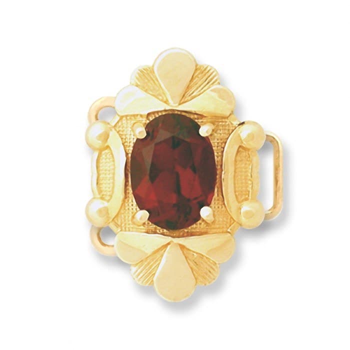 CL069 14kt Yellow Gold Garnet top