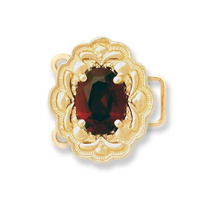 CL118 14kt Yellow Gold Garnet top