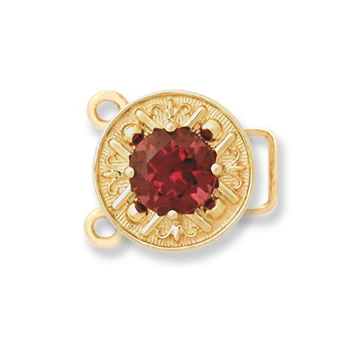 CL120 14kt Yellow Gold Rhodolite top