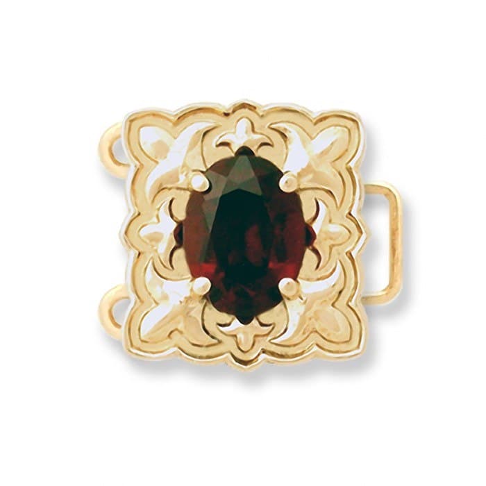 CL123 14kt Yellow Gold Garnet top