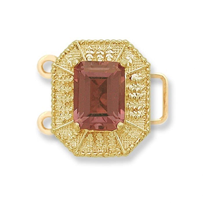 CL156 14kt Yellow Gold Rhodolite top