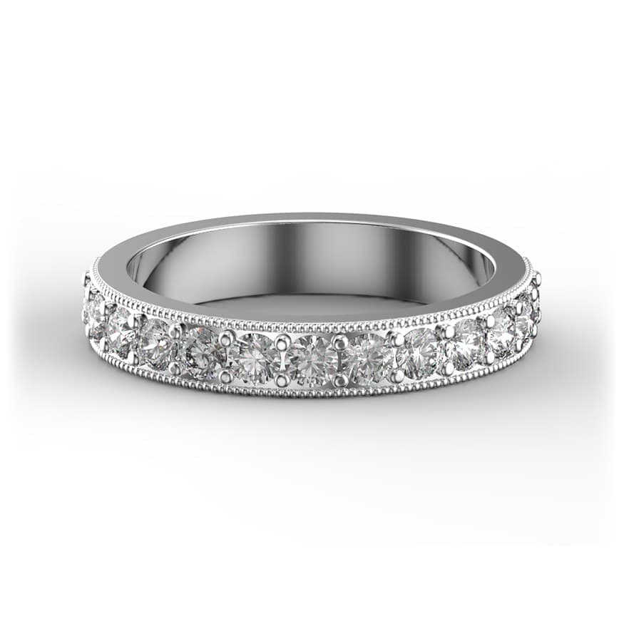 BDB1033 14kt White Gold Diamond top