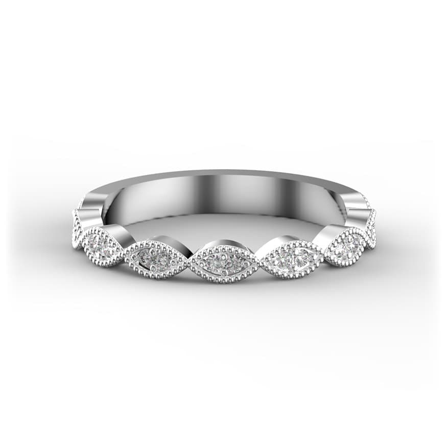 BDB1042 14kt White Gold Diamond top