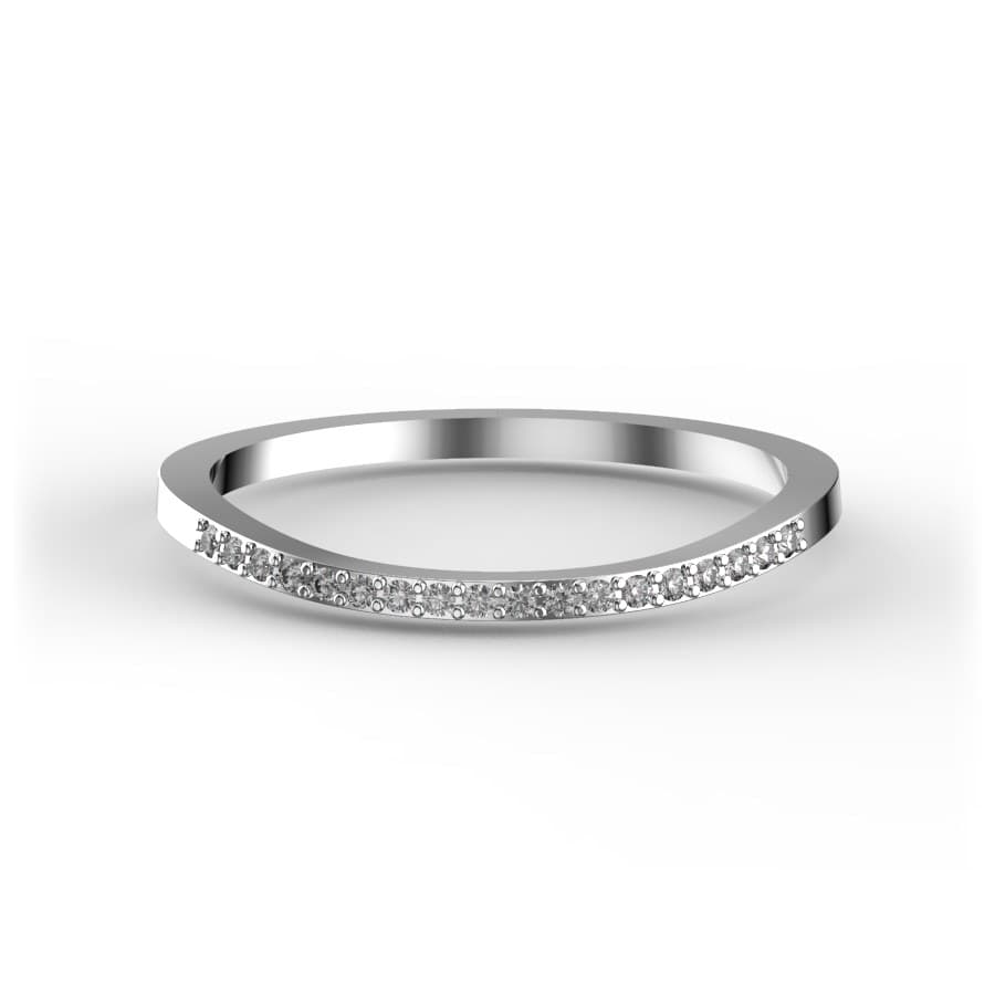 R0033B 14kt White Gold Diamond top