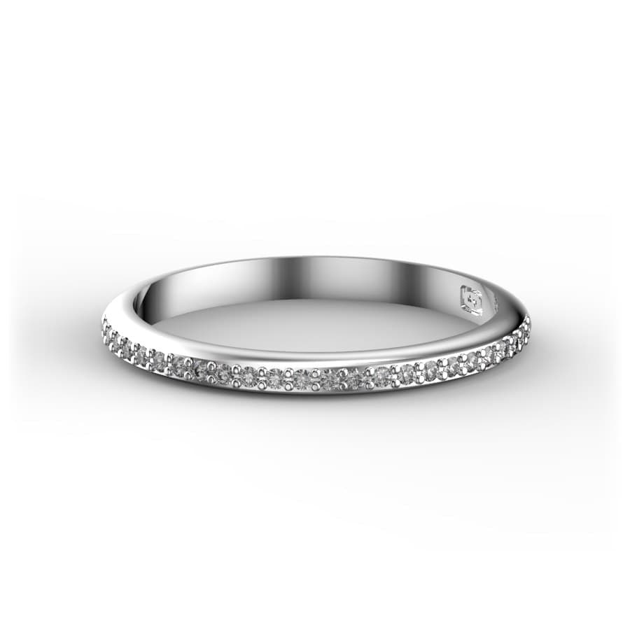 R0101B 14kt White Gold Diamond top