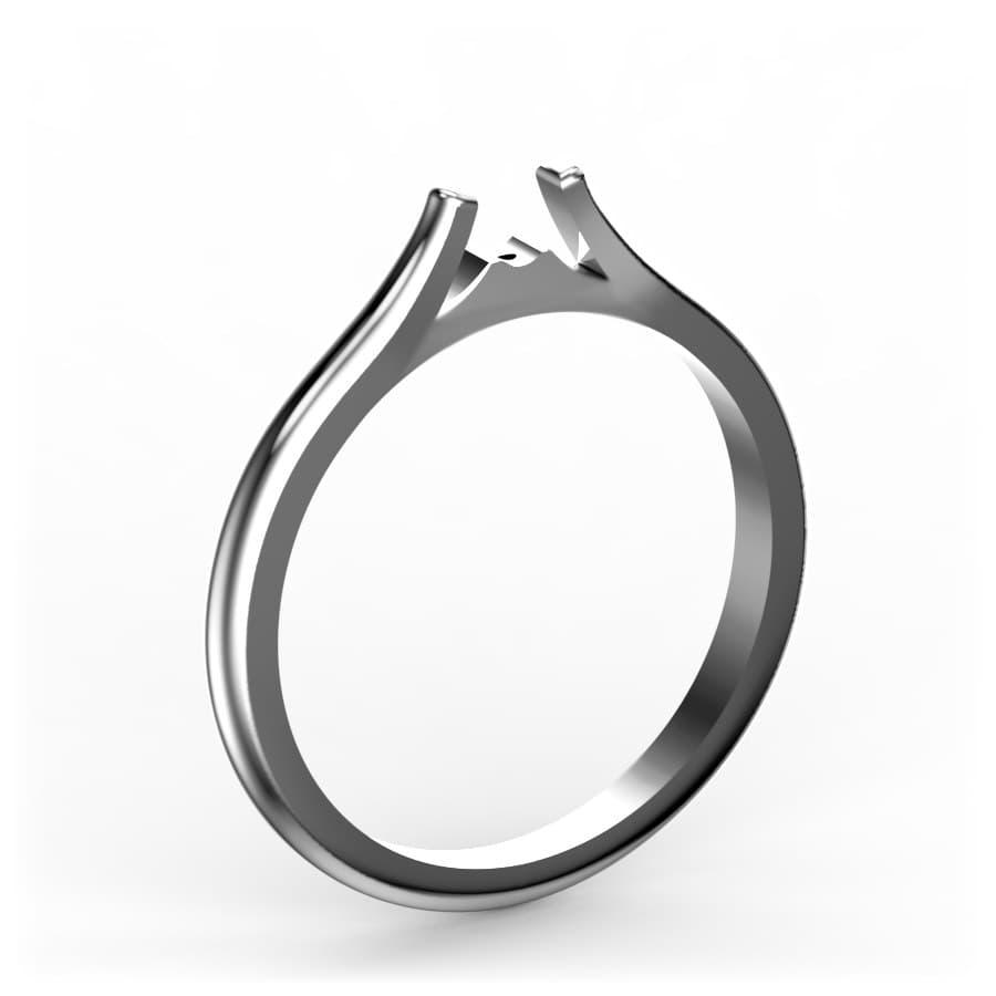 R0145 14kt White Gold side angle