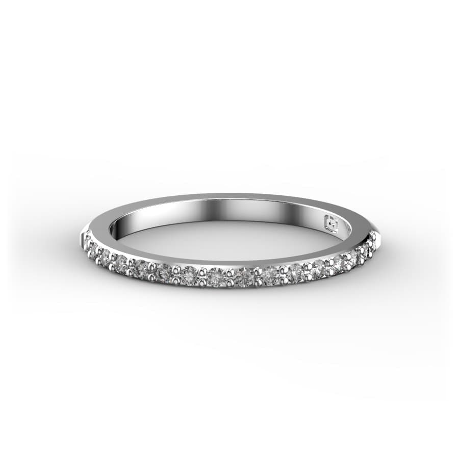 R2010B 14kt White Gold Diamond top