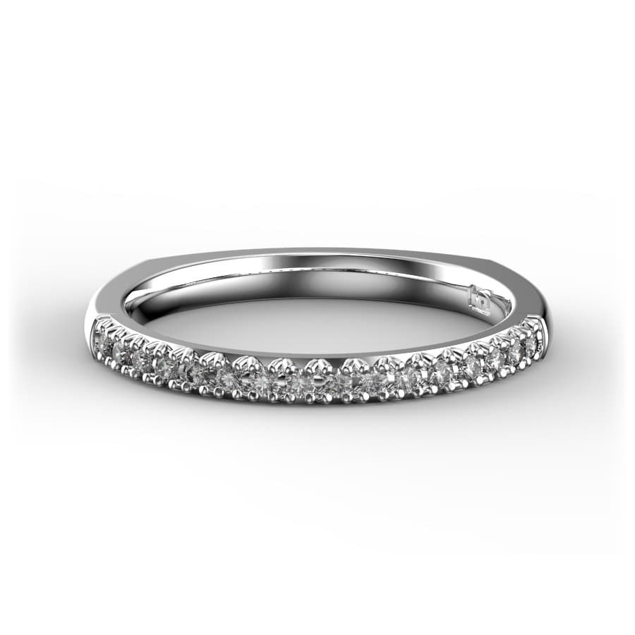 R2019B 14kt White Gold Diamond top