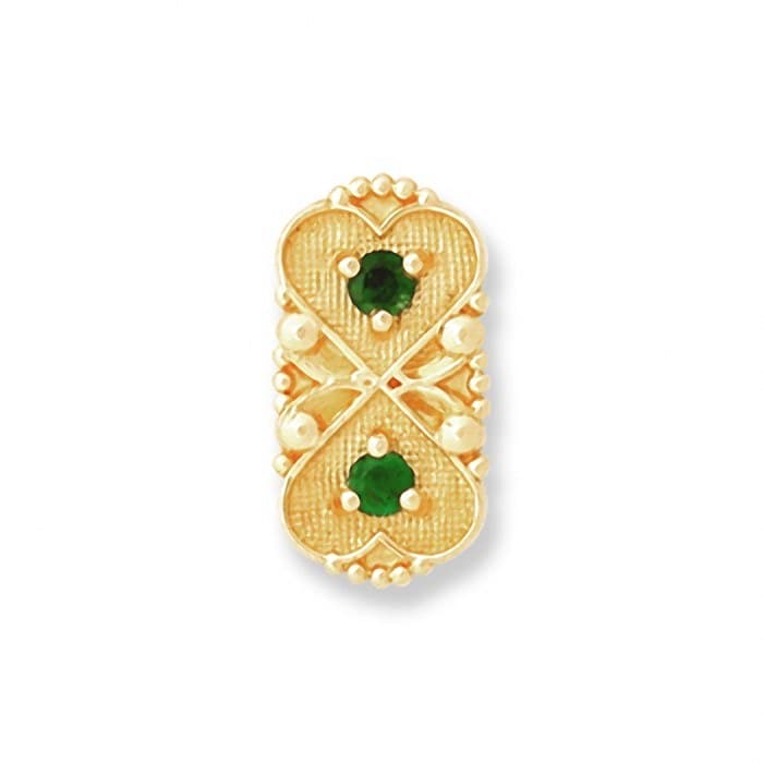 SL003 14kt Yellow Gold Emerald top