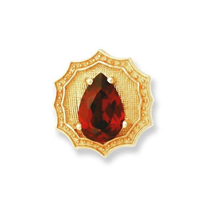 SL012 14kt Yellow Gold Garnet top