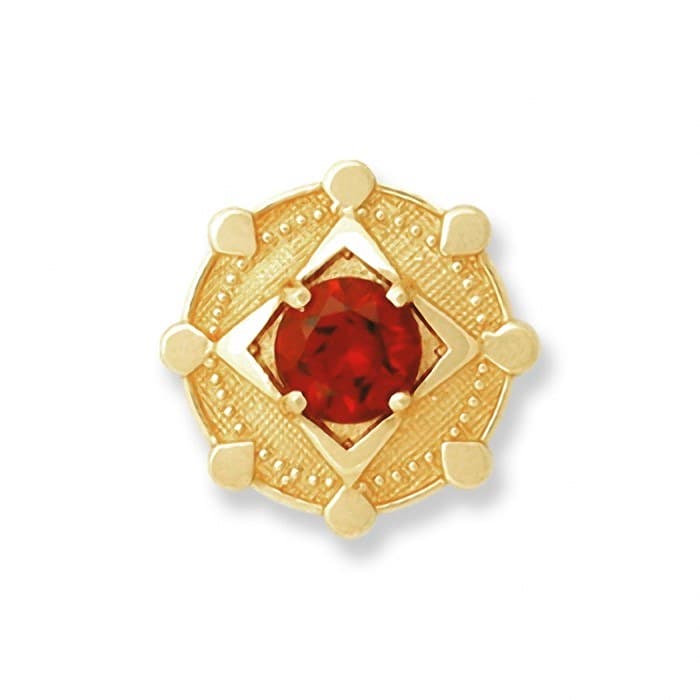 SL016 14kt Yellow Gold Garnet top