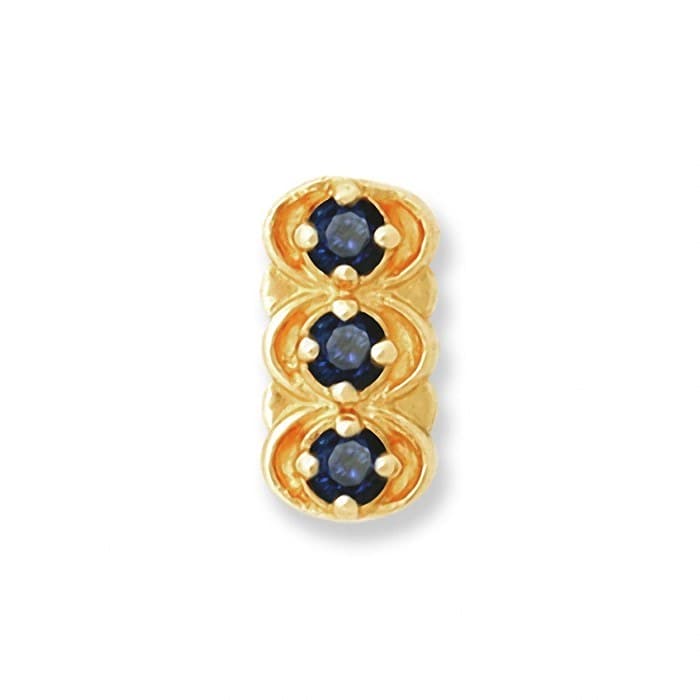 SL024 14kt Yellow Gold Blue Sapphire top