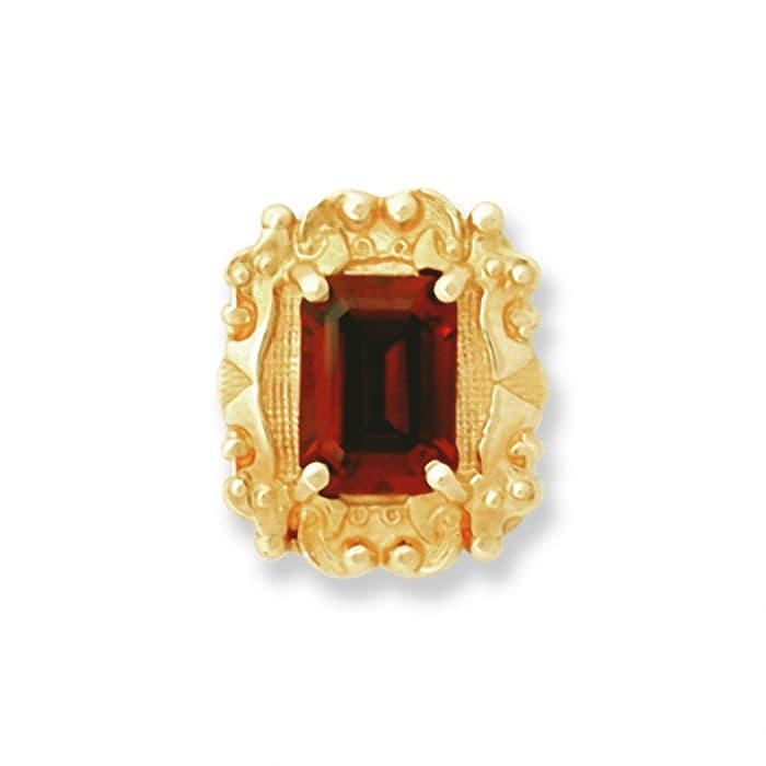 SL034 14kt Yellow Gold Garnet top