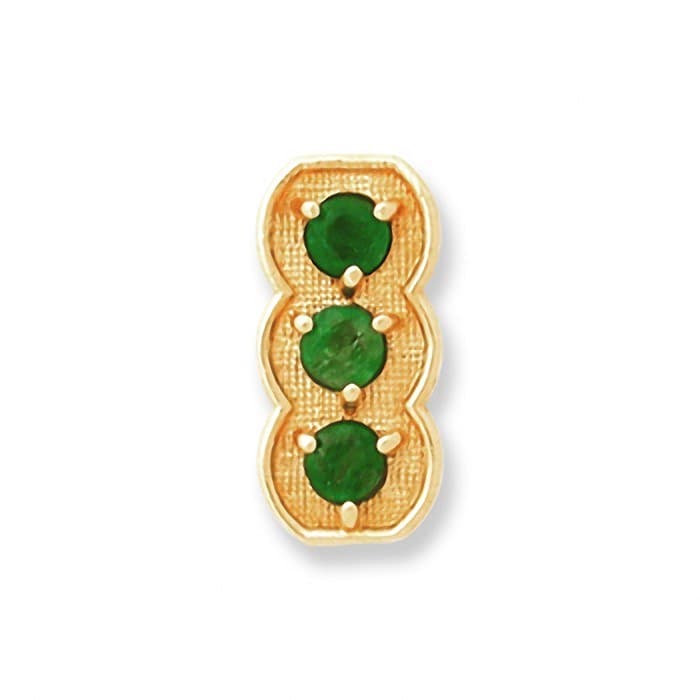 SL051 14kt Yellow Gold Emerald top