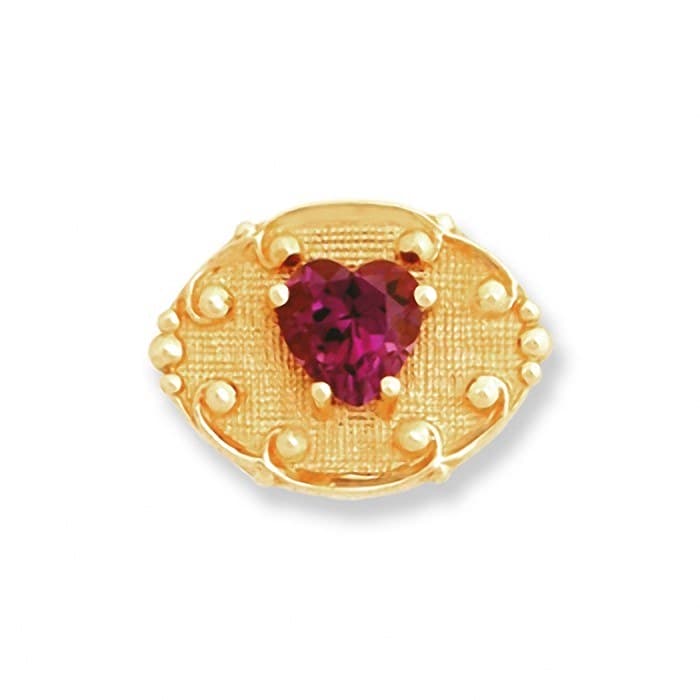 SL057 14kt Yellow Gold Amethyst top