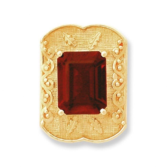 SL080 14kt Yellow Gold Garnet top