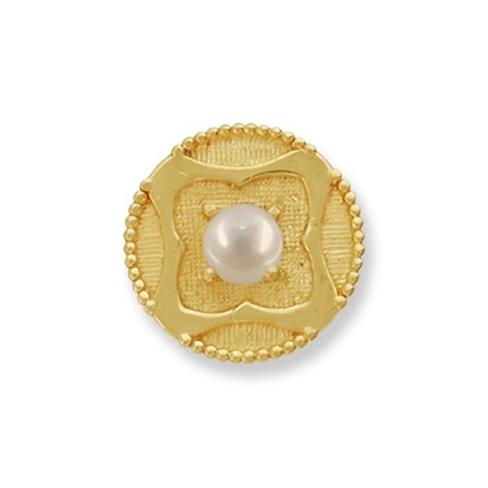 SL129 14kt Yellow Gold Pearl top