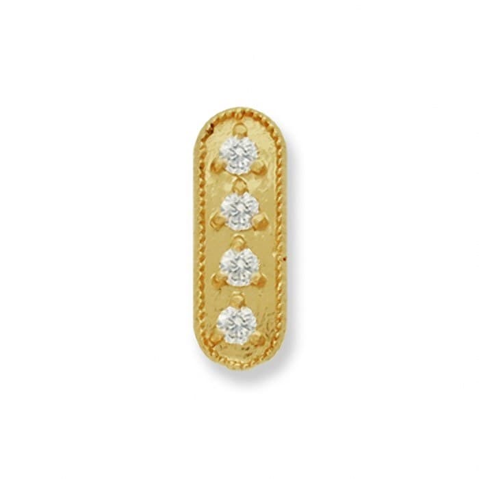 SL130 14kt Yellow Gold Diamond top