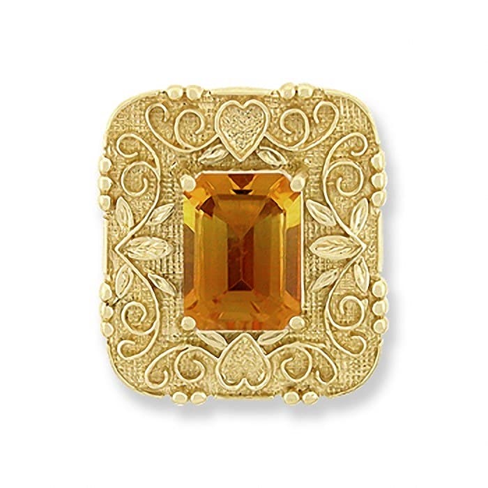SL165 14kt Yellow Gold Citrine top