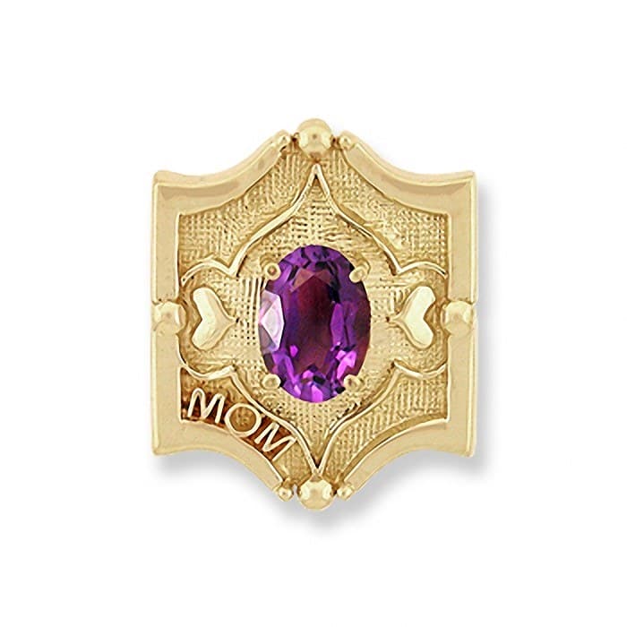 SL182 14kt Yellow Gold Amethyst top