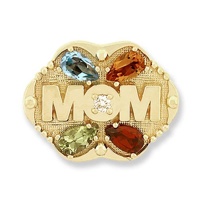 SL188 14kt Yellow Gold Diamond and Swiss Blue Topaz and Citrine and Peridot and Garnet top
