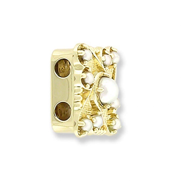 SL212 14kt Yellow Gold Pearl and Pearl angle