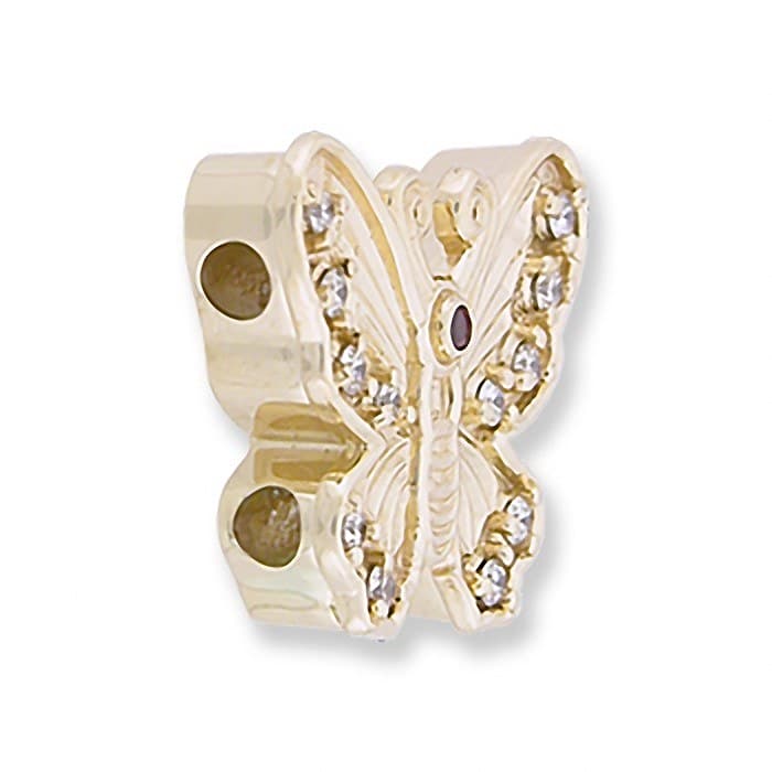 SL233 14kt Yellow Gold Ruby and Diamond angle