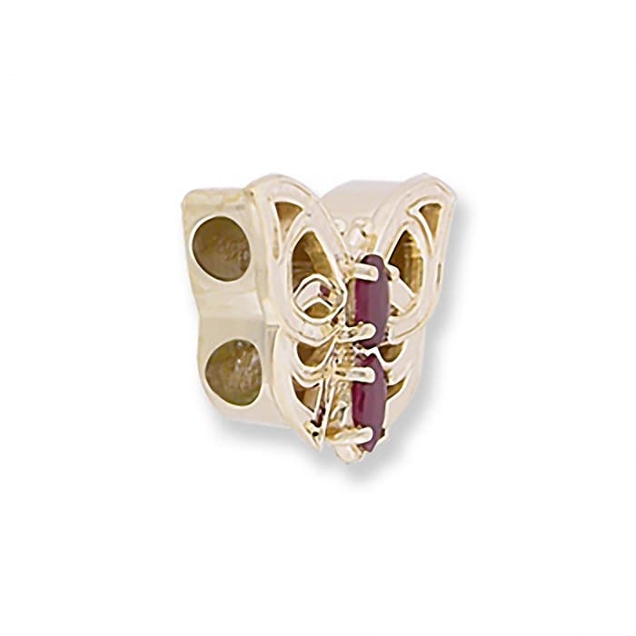 SL249 14kt Yellow Gold Ruby angle