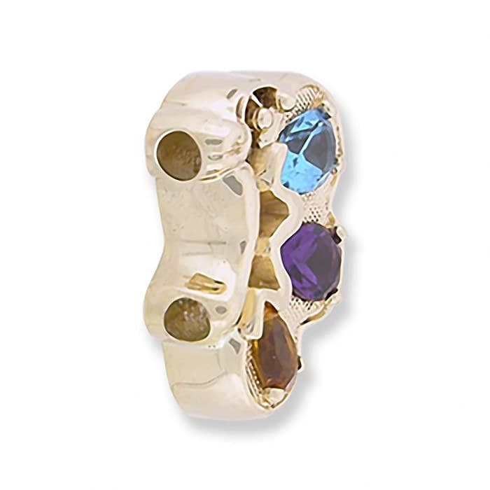 SL252R 14kt Yellow Gold Swiss Blue Topaz and Amethyst and Citrine angle
