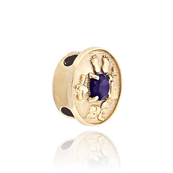 SL264 14kt Yellow Gold Amethyst angle
