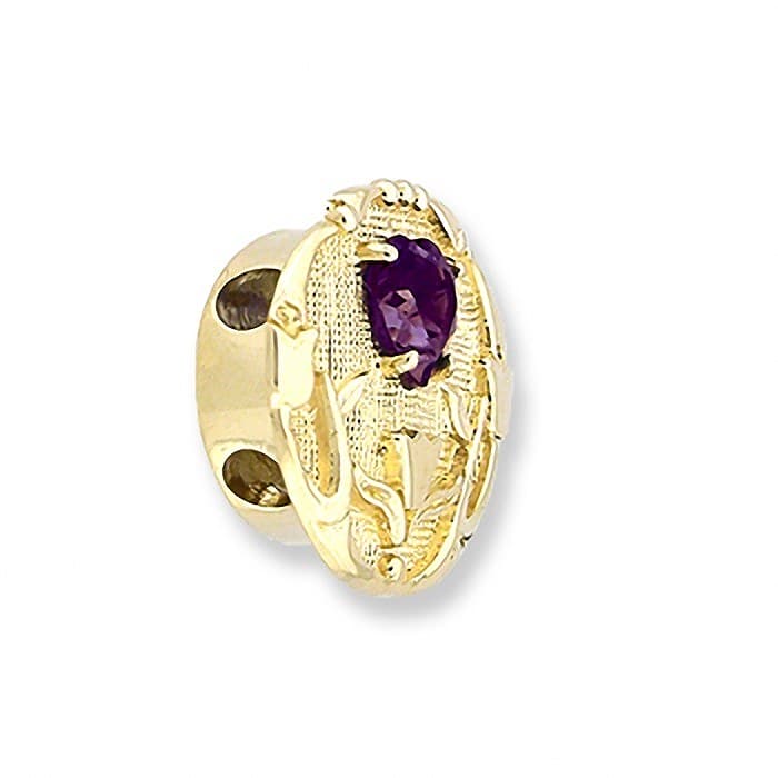 SL267 14kt Yellow Gold Amethyst angle