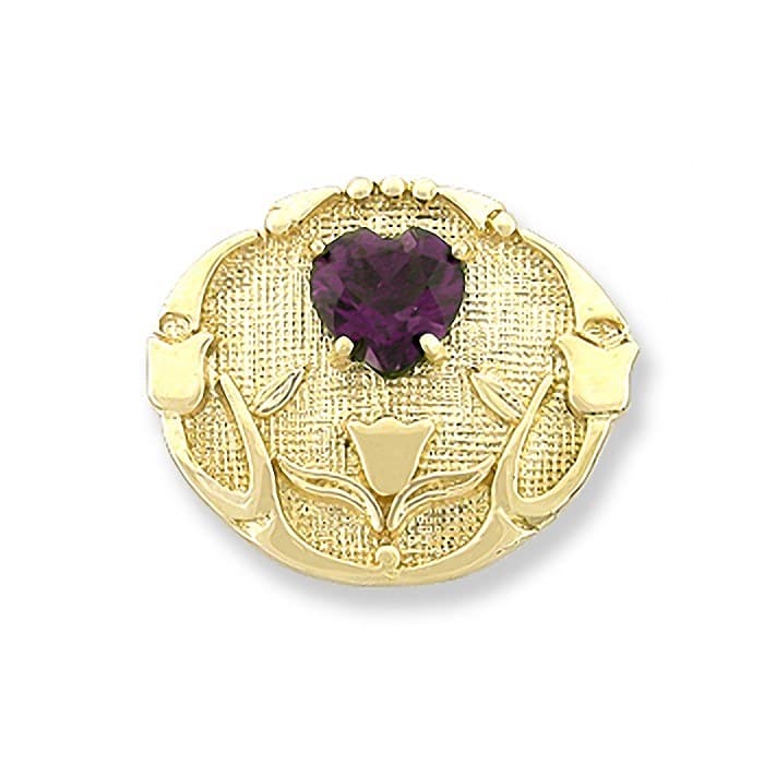 SL267 14kt Yellow Gold Amethyst top