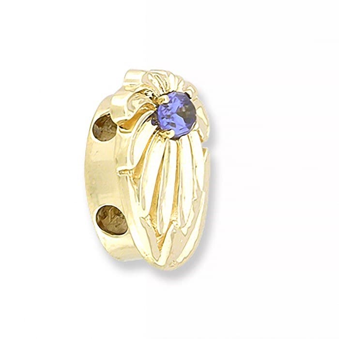 SL280 14kt Yellow Gold Iolite angle