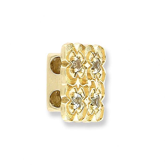 SL302 14kt Yellow Gold Aquamarine angle