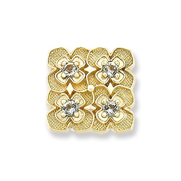 SL302 14kt Yellow Gold Aquamarine top