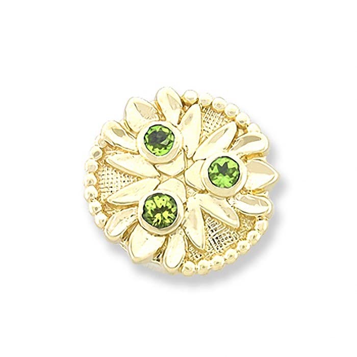 SL303 14kt Yellow Gold Peridot top