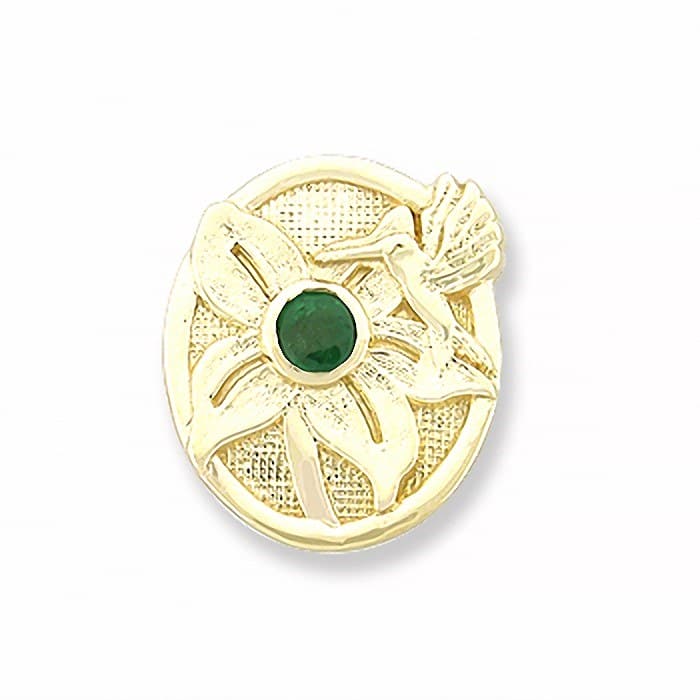 SL304 14kt Yellow Gold Green Tourmaline top