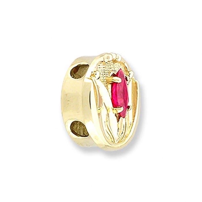 SL305 14kt Yellow Gold Pink Tourmaline angle