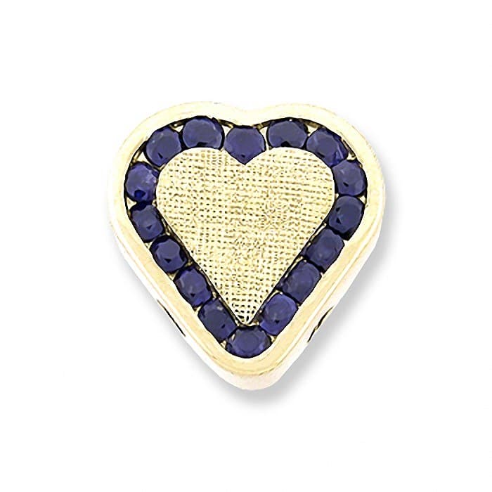 SL341 14kt Yellow Gold Blue Sapphire top