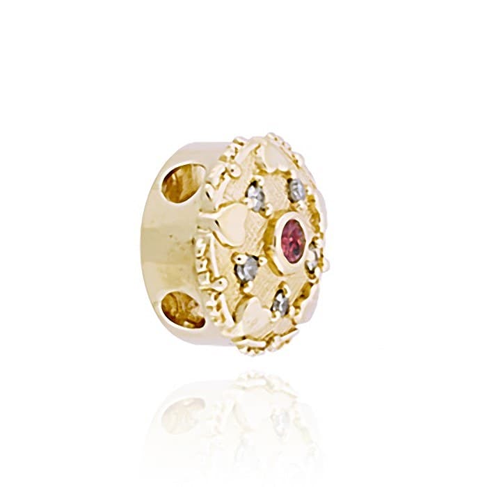 SL442 14kt Yellow Gold Pink Tourmaline and Diamond angle