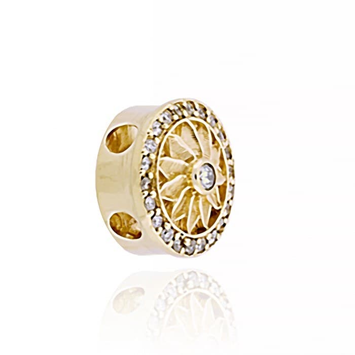 SL452 14kt Yellow Gold Diamond and Diamond angle