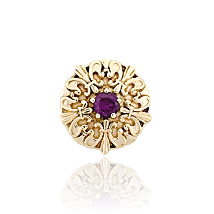 SL500 14kt Yellow Gold Amethyst top