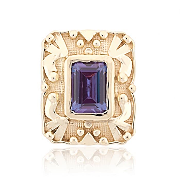 SL547 14kt Yellow Gold Alexandrite top