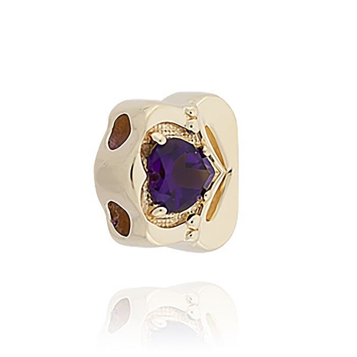 SL565 14kt Yellow Gold Amethyst angle