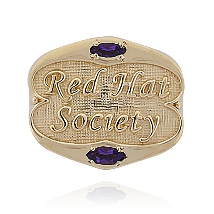 SL573 14kt Yellow Gold Amethyst top